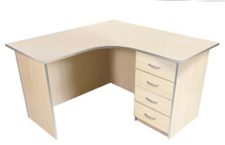 Стіл кутовий з шухлядами, 1300х1300х750 мм (ЛЕОНТЕК) (32694)